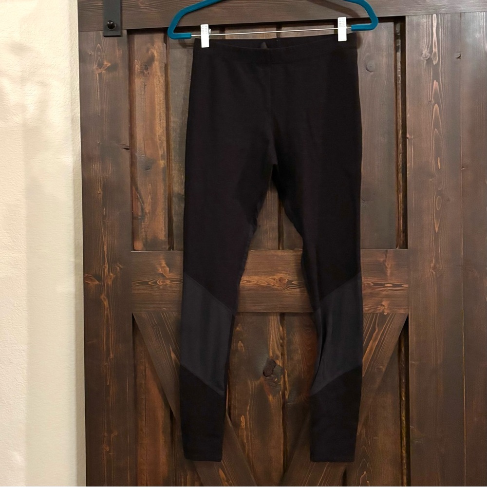 ❗️FINAL❗️Mila Hermanovski Black Leggings with Sheer Panels Large